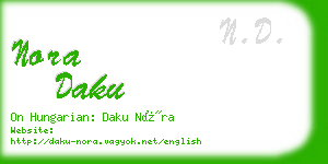 nora daku business card